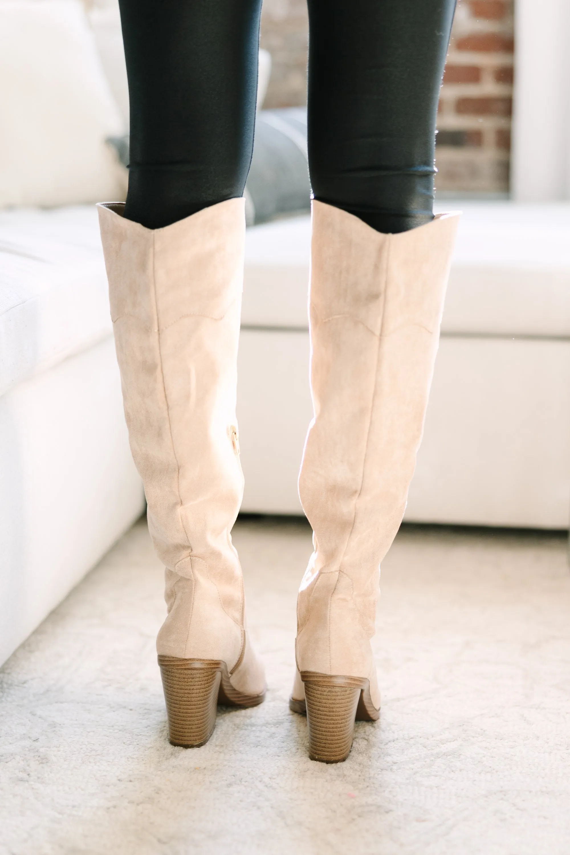 Walk It Beige Brown Western Boots