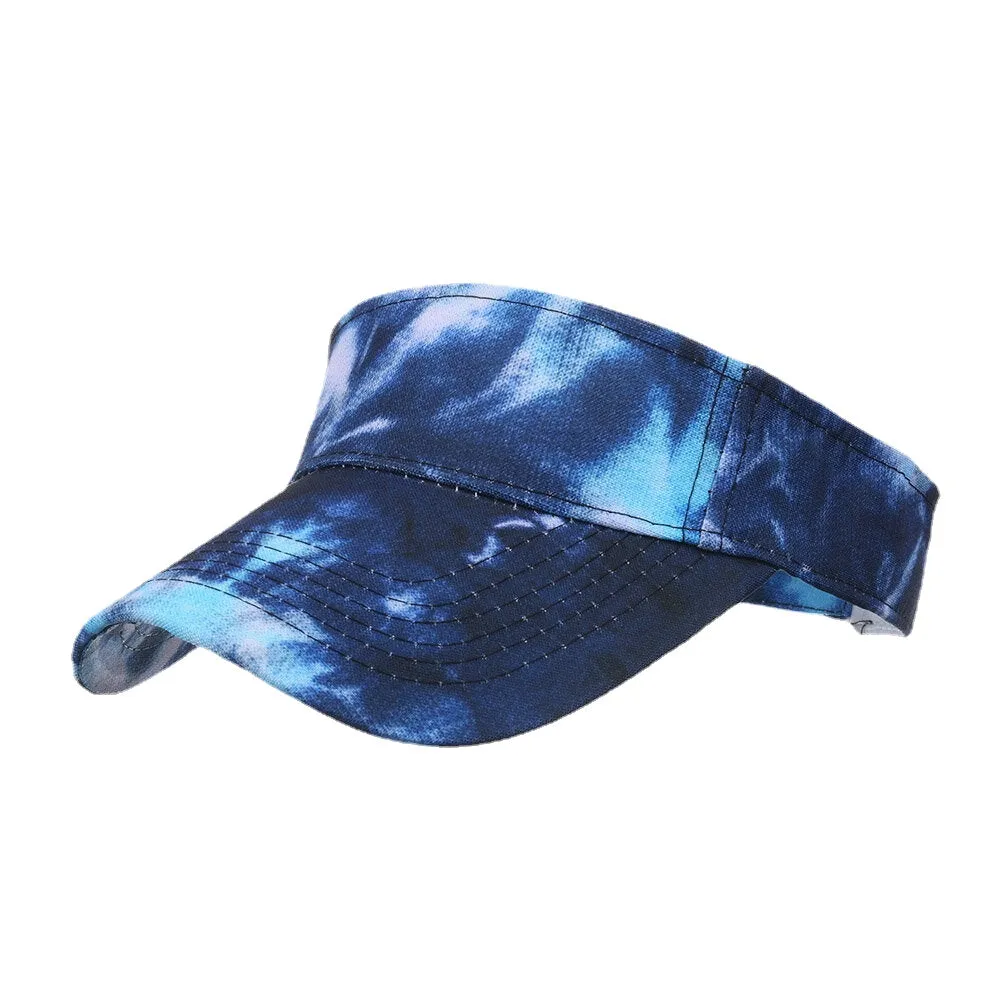 Women Color Tie Dye Printing Baseball Cap Fashion Sunscreen Empty Top Hat