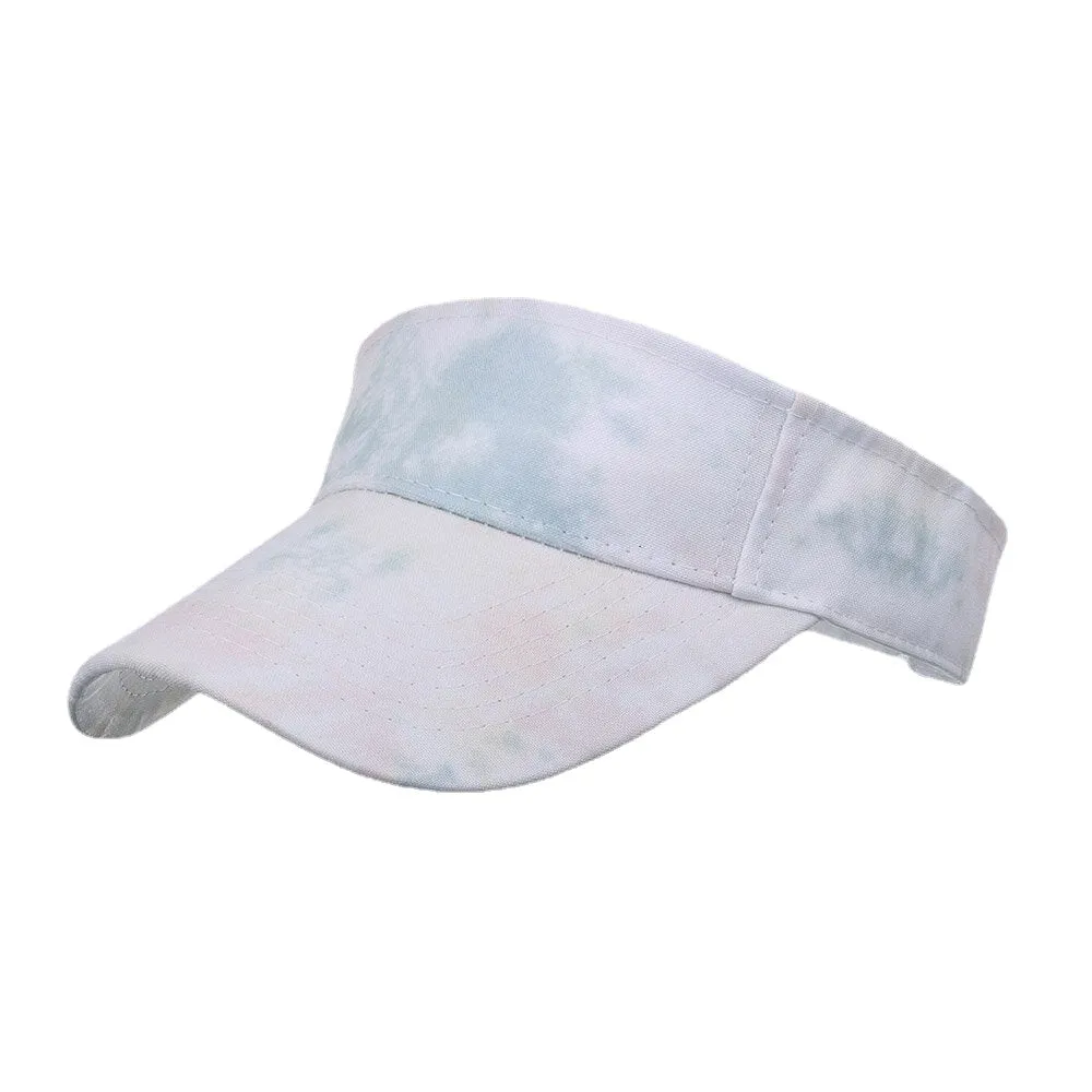 Women Color Tie Dye Printing Baseball Cap Fashion Sunscreen Empty Top Hat