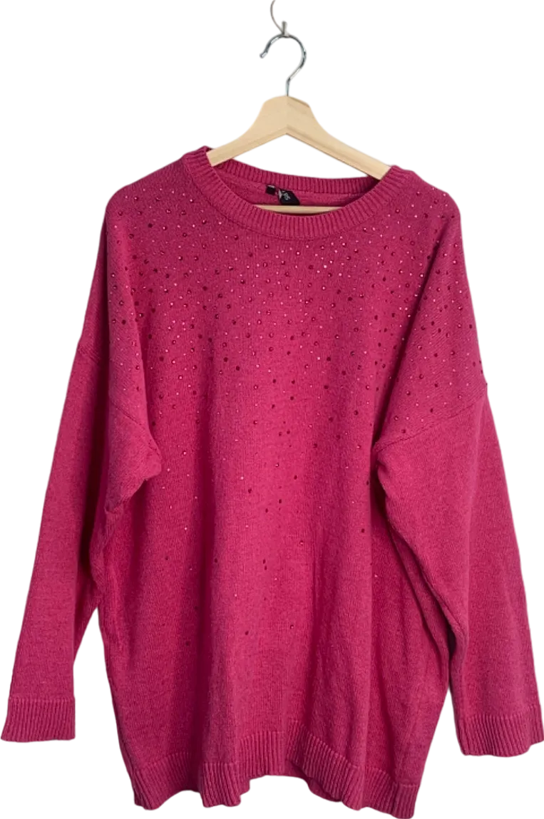 Yours Pink Studded Sweater UK 22/24