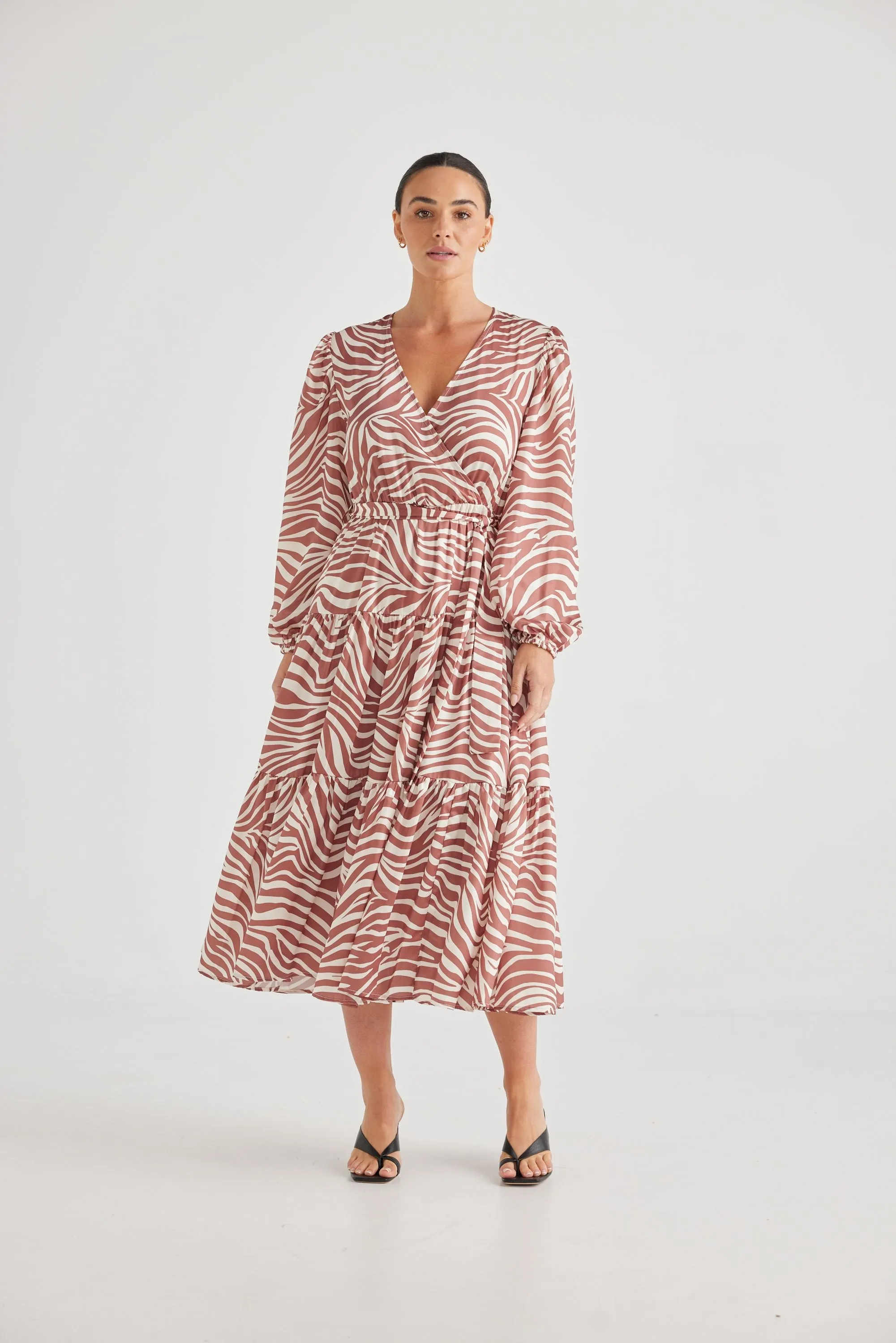 Zion Dress (Tan Zebra)